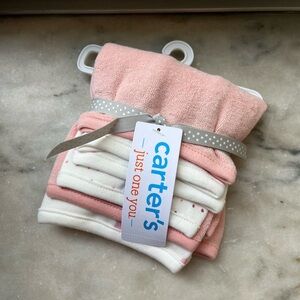 Carter's Pink and White Bib Set for Babies